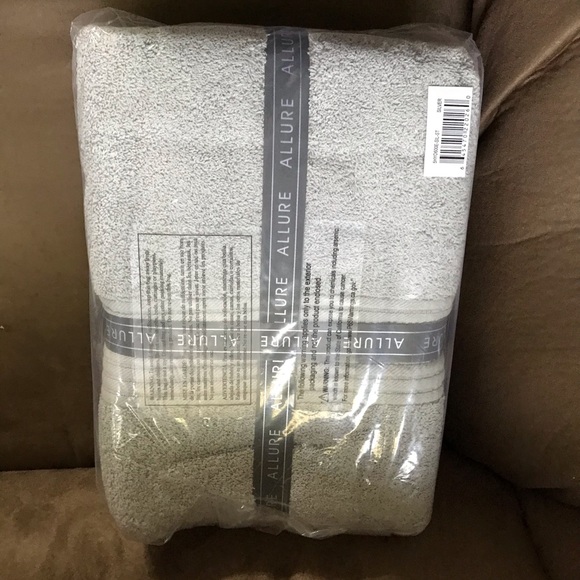 Allure Silver Gray 6-piece Bath Towel Set New - Picture 5 of 8